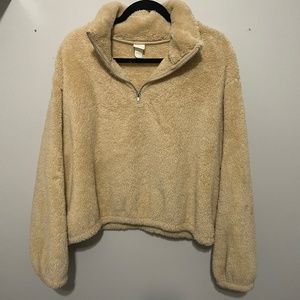 H&M 1/4 Zip Teddy Pullover
